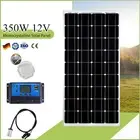 12V 350W Fixed Solar Panel Kit Mono Generator Caravan Camping Battery Charging
