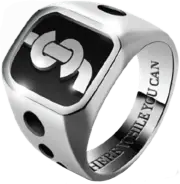 Shake Junt Skateboards Drip Logo Silver Ring Size M 10