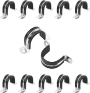 1-1/4 Inch Reinforced Rigid Pipe Strap, 2 Holes U Bracket Cable Clamp Hanger,...