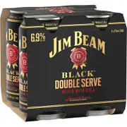 [Jim Beam] Jim Beam Black Double Serve 6.9% Can 375mL