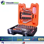 Bahco® PRO 1/2" Square Drive Socket & Spanner Set Metric Ratchet with Case