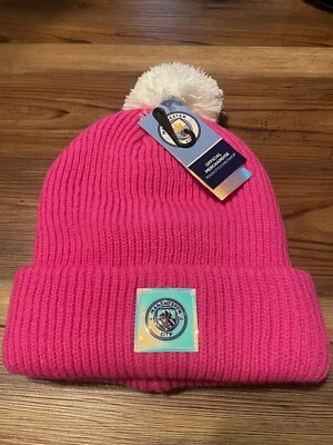 Manchester City Neptune Bobble Beanie Hat Unisex Man City FC Official Licensed