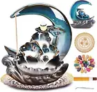 New Moon Backflow Incense Holder, Ceramic Hand-Made Incense Fountain Burner with