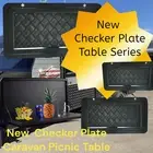 CARAVAN PICNIC TABLE FOLDOUT CAMPING MOTORHOME DROP DOWN BLACK 800mm x 450 RV