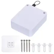 Punch Free Automatic Door Closer Damping Buffer Steel Wire 1200G White 1Set