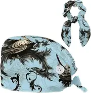 [YTYVAGT] Scrub Caps Women,Scrub Hats Suitable for Women,Angel Vintage Floral Cupid
