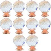 Drawer Knobs for Dresser 10 Pcs 1.18 * 1.57Inch Single Hole Crystal Ball Cabinet Drawer Dresser Handle