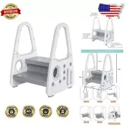 Durable Toddler Step Stool: Safe 2-Step Ladder for Independence & Potty Training