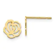 14k Yellow Gold Children's 8mm Flower Post Earrings Madi K Kids Jewelry