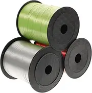 PEPLAYTAL 3 Rolls DIY Balloon Ribbons Decorative Wrapping Ribbons for Wedding Decor Flower Box Packaging and Party Layout Red Silver Green