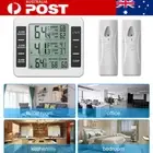 LCD Wireless Digital Thermometer Fridge Freezer Alarm Indoor Outdoor 2 Sensors