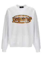 [Dsquared2] Dsquared2-Logo Felpe Bianco-Uomo XL White