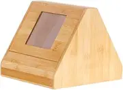 ERINGOGO Pet Memorial Urn with Photo Frame Bamboo Cremation Urn for Dog Cat Ashes Leak Design for Cherished Remembrance Smooth Surface for Custom Engraving Pet Memorial Present