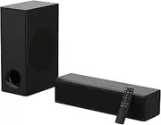 TECHFROG 2.1 Wooden Compact TV Sound Bar with Wooden Subwoofer, HDMI ARC/Bluetooth/Optical/AUX/RCA Connection, Remote Control, Adjustable Bass, Ideal Listening Hip-Hop, Rock, Heavy Metal Music