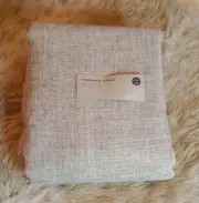 West Elm Crossweave Blackout Stone White Curtain 48"w× 84L Panel NWT