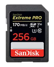 SANDISK 256GB Extreme PRO Memory Card 170MB/s Full HD & 4K UHD Class 30 Speed Shock Proof Temperature Proof Water Proof X-ray Proof Digital Camera
