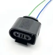 2Pin Auto Coolant Temperature Sensor Plug Electronic Connector Wiring Harness Pigtail Compatible with EOS Golf Je~ta A4 Pas~at 1K0 973 202 (Color : 2P Wire Harness, Size : 20 Sets)