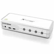SERVEREDGE 4-Port USB / DVI Desktop KVM Switch With Audio & USB Hub2.0 - Includes Cables