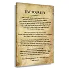 Live Your Life Poem Framed Motivational Wall Art Prints Vintage Canvas Quotes...