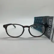 D995 Foster Grant Elodie Teal +1.25 Women Readers Reading Glasses Brown