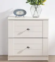HARRIET Bedside Table Chest Of 2 Drawers with Dresser White