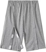 Unisex Bedridden Patient Clothing,Patient Tear Away Pants,Soft Cotton Material,Hospital Pants for Home Care/Post Surgery/Dialysis/Elderly/Fracture/Disability/Rehab