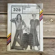 Stretch & Sew 328 Fold-Back Top Sewing Pattern Vintage 90’s UNCUT Bust Sz 30-46
