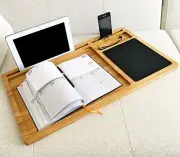 Lap desk Portable wooden computer tray with mousepad Oak wood laptop stand