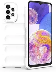 [JOJOBE] Soft TPU Protective Phone Case for Samsung Galaxy A23 Cover case Inner Soft Cushion, Drop-Proof Anti-Crack Case Compatible with Samsung A23-white