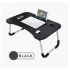 Foldable Desk Laptop Stand Table Bed Computer Study Adjustable Portable Cup Slot