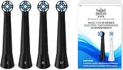[Upgraded 2025] AmuLumon 4-Pack Ultra-Soft Toothbrush Heads for Oral-B iO Series (iO3/iO4/iO5/iO6/iO7/iO8/iO9/iO10) – Gentle Gum Care, Hygienic Travel-Ready Replacement Brush Heads (Black, 4PACK)