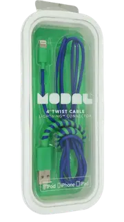 Modal 4' 1.2m Twist USB Charge & Sync Lightning Cable for Apple iPhone / iPad / iPod