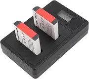 Battery (X2) & LCD Slim USB Charger for NP-BG1 NPBG1 NP-FG1 NPFG1 and Cyber-Shot DSC-W120 W150 W220 DSC-H3 H7 H9 H10 H20 H50 H55 H70 DSC-HX5V DSC-HX7V DSC-HX9V DSC-HX10V DSC-HX30V