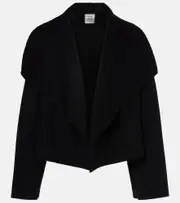 [Toteme] Toteme Signature cropped wool doublé jacket AU 12 black
