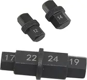 NPKNGZTATW 6 in 1 Hex Axle Tool for Motorcycle Spindle Tool Front Axle Wheel Allen Socket Spindle Tool 12mm, 14mm, 17mm, 19mm, 22mm, 24mm Sleeve Socket