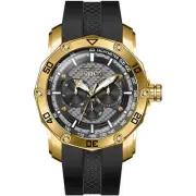 Invicta Men's Watch Pro Diver Grey and Black Dial Quartz Silicone Strap 45744