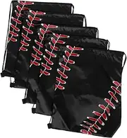 GAROZATION 5pcs Baseball Backpack Bag Backpacks Baseball Gym Bags for Men Sports Pattern Laundry Hamper Ball Bucket with Padded Bat Holder Black Polyester