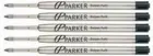Parker Ballpoint Pen Black Med Pt Duofold, Classic Made In Usa 5 Refills New *