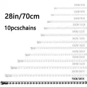 10pcs Black Ball Beads Chain with Connectors and Clasps - Cord Ends for DIY