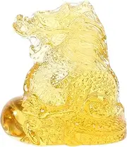 iplusmile Mini Glass Dragon Figurine Zodiac Dragon Statue Elegant Desktop Decor Glass Sculpture Compact Housewarming Present for Unique Occasions