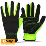 Hi Vis Yellow/Black Multi Purpose Foam Padded Safety Work Gloves Mechanic GM01