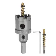 Carbide Hole Saw Set 33mm (1-19/64") Metal Cutter with 2pcs Center Drill Bits