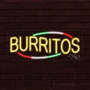 NEW "BURRITOS" w/BORDER 30x12x1 INCH LED FLEX WINDOW/WALL INDOOR SIGN 30754