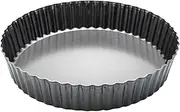 Deep Dish Quiche Pan, 11” x 2” Tall Pie Pan Deep Tart Pan with Removable Bottom, Nonstick Large Fluted Tart Mold Loose Base Round Deep Pizza Pan for Baking Easter Pie