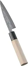 Endoshoji ATT0110 Professional Hammered Shell Saki (Single Blade), 4.1 inches (10.5 cm), White Steel Blade, Wooden Handle, Made in Japan