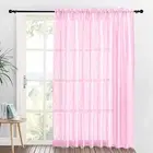 Sheer Drapes Durable Wrinkle-free Light Filtering Curtains Drapes Polyester