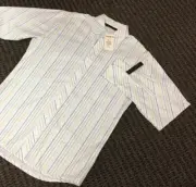 MENS POSITANO BRAND NWT LARGE SHIRT STRIPES RETAIL $45 - 96% COTTON LONG SLEEVE