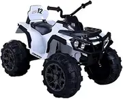 Go Skitz Adventure Electric Ride Quad Bike w/Music Player Kids Toy 3+ White