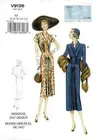 Vogue Sewing Pattern 9126 Misses 14-22 Dress Pleated Gathered Front Retro 1947