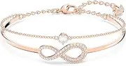 [Swarovski] Infinity Twist Jewelry Collection, Bracelets & Necklaces, Rhodium & Rose Gold Tone Finish, Clear Crystals